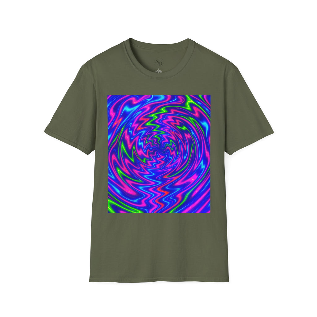 Psychedelic Swirl T-Shirt | Neon Trippy Vortex Tee