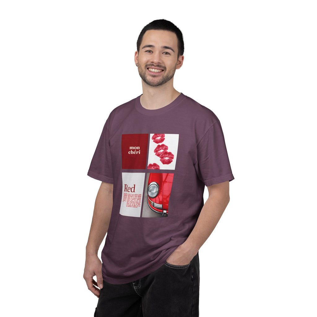 Cotton T-Shirt | Mon Chéri Aesthetic Kiss, Car Print