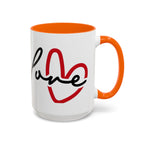 Romantic Love Mug | Heart Script Coffee Cup