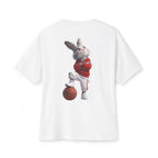 Oversized | Bunny Basketball Player Tee | Rabbit Hoop Graphic Tee