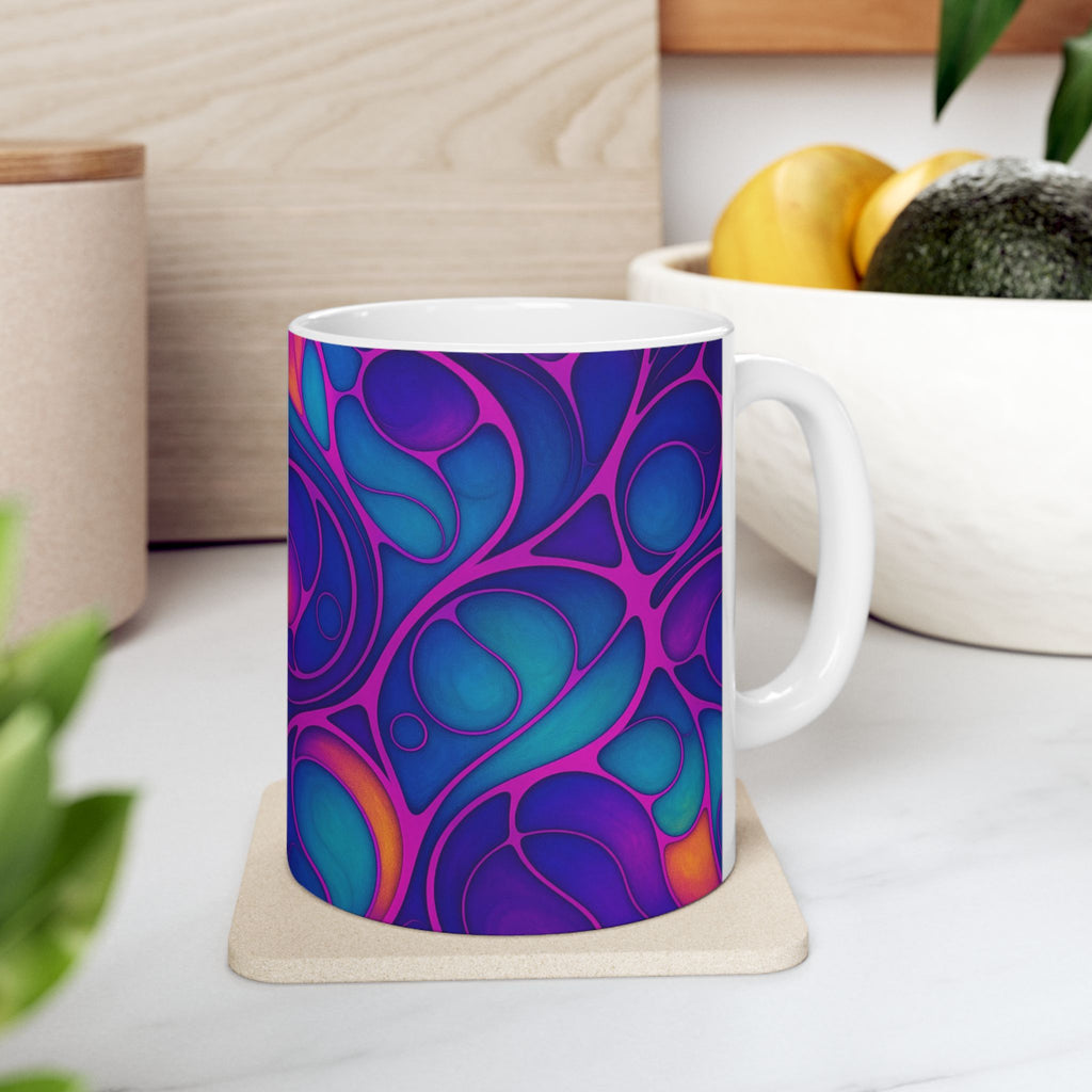 Fluid Art Mug | Ceramic Coffee Cup | Modern Artistic Drinkware