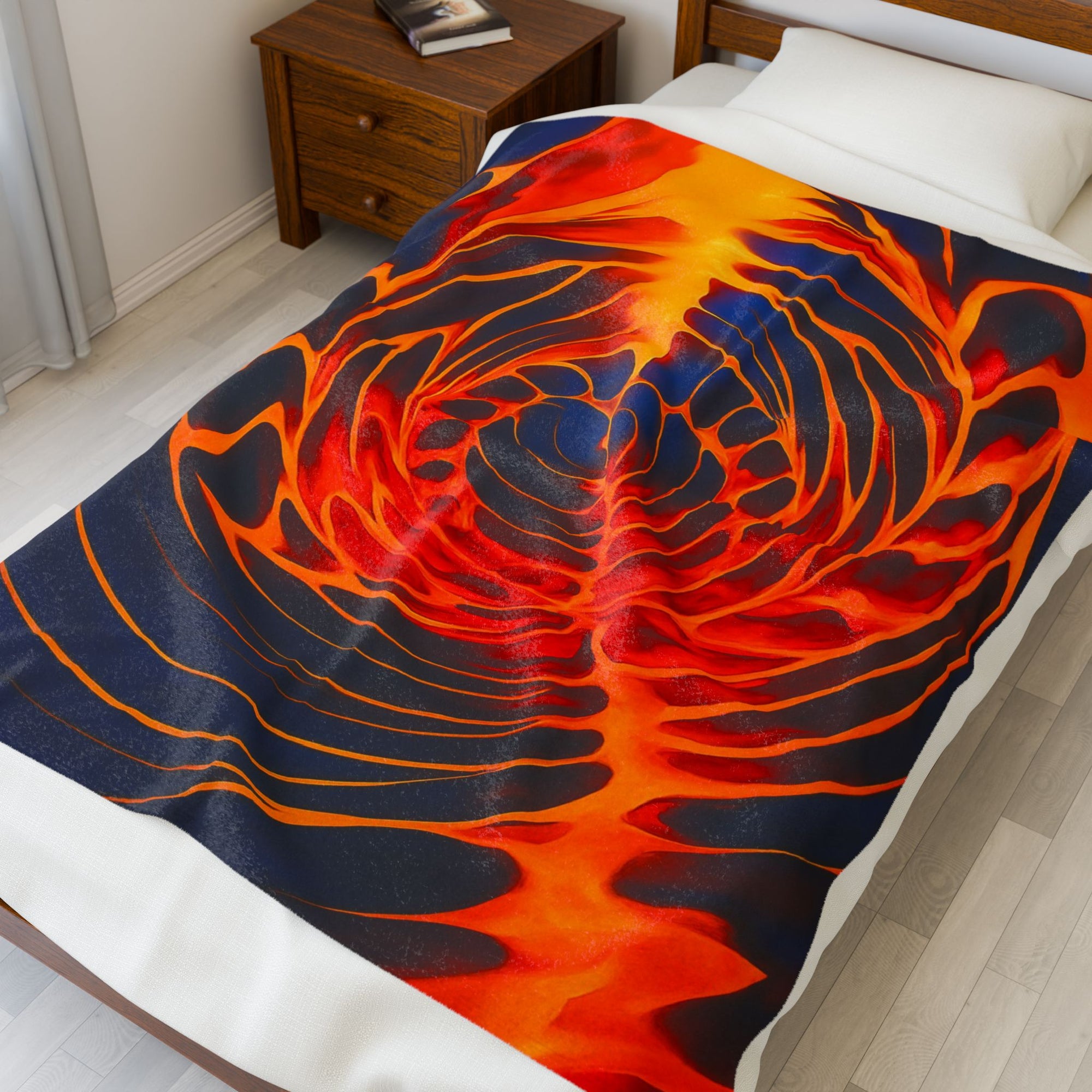 Abstract Spiral Plush Blanket Cozy Velveteen Throw Warm Soft Bedding Gift for Home Decor Living Room or Bedroom Blanket