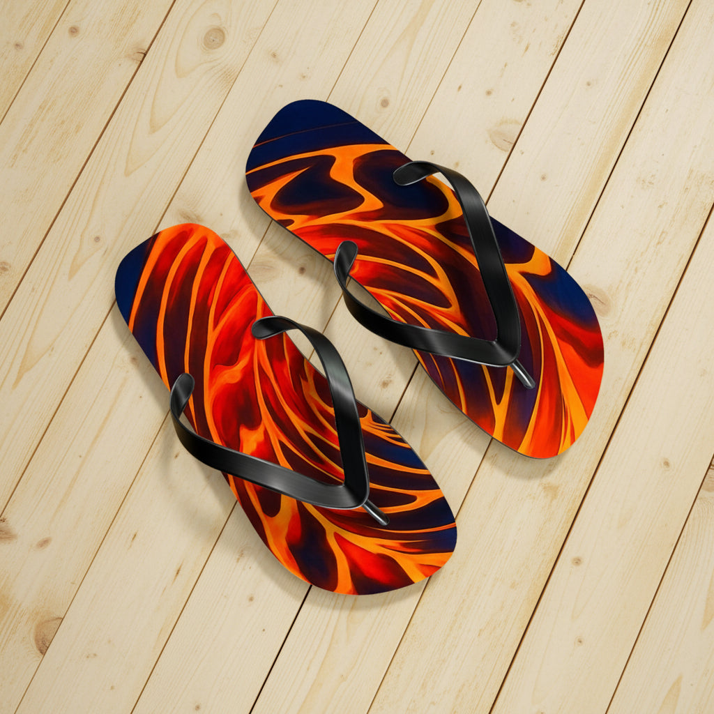 Flame Flip Flops | Colorful Summer Sandals | Beach Vacation Style