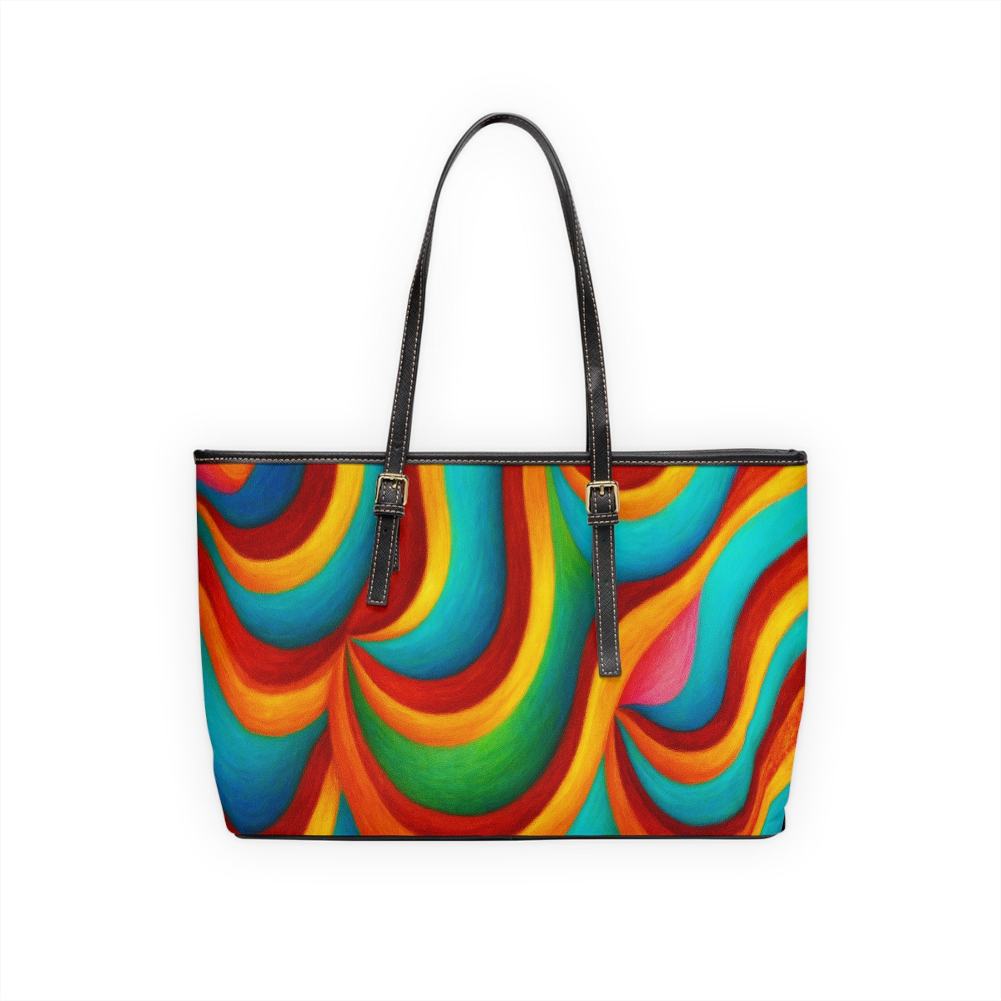 Color Wave Tote Bag | Vibrant Abstract Aesthetic Shopper