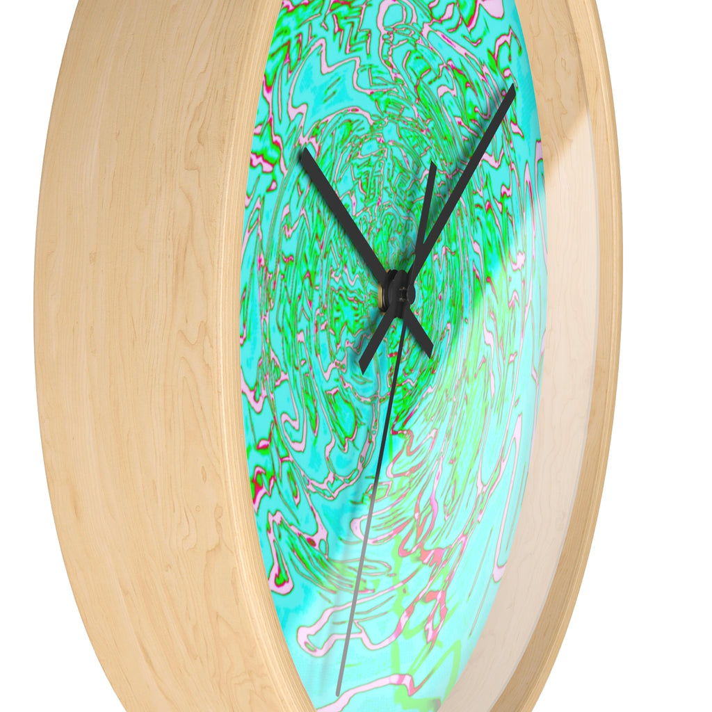 Green Abstract Wall Clock | Modern Silent Clock