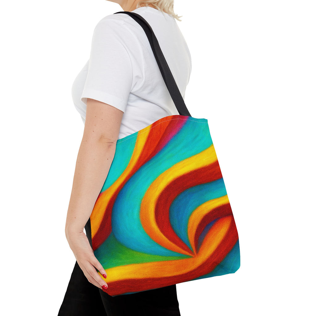 Colorful Swirl Tote Bag | Abstract Rainbow Shopping Bag | Reusable