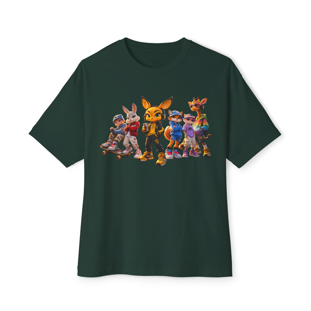 Anthropomorphic Skate Crew Tee — Cartoon Fox & Friends Graphic Shirt