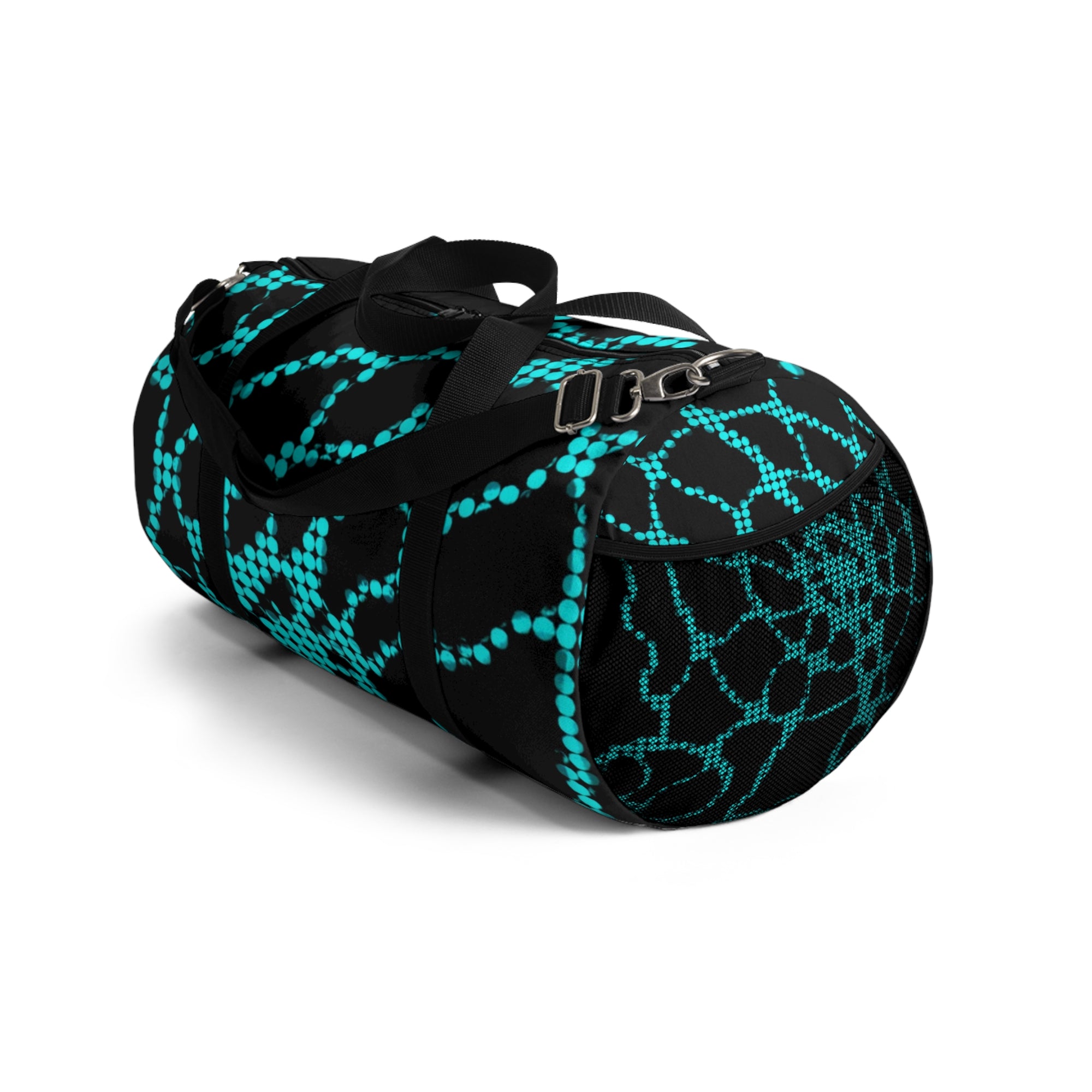 Black Pattern Duffel Bag | Urban Gym & Travel Weekender