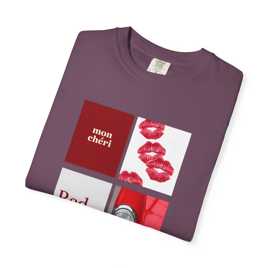 Cotton T-Shirt | Mon Chéri Aesthetic Kiss, Car Print