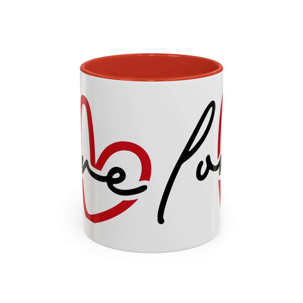 Romantic Love Mug | Heart Script Coffee Cup