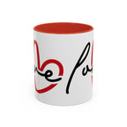 Romantic Love Mug | Heart Script Coffee Cup