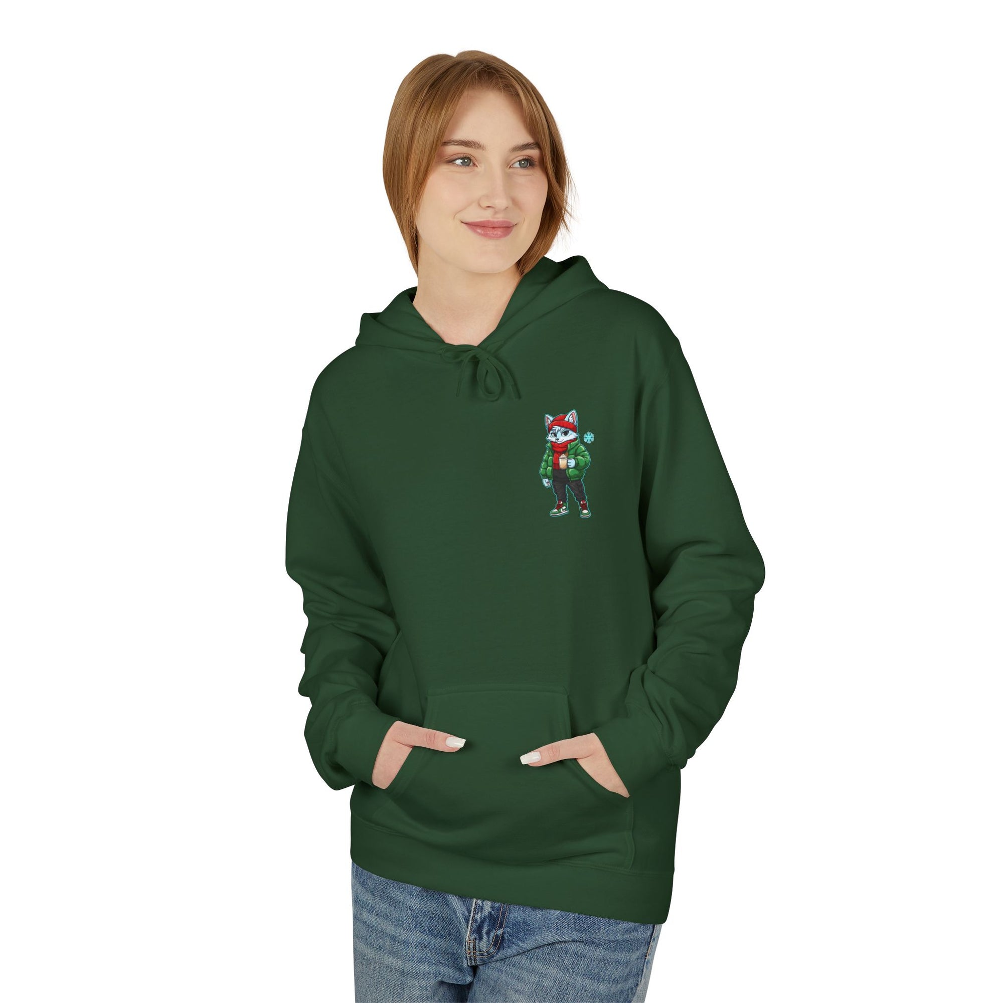 Cool Fox Character Hoodie | Cool Cyber Wolf Christmas Hoodie | Unique Gamer Gift