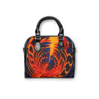 Fiery Spiral Handbag | Red Flame Abstract Statement Bag