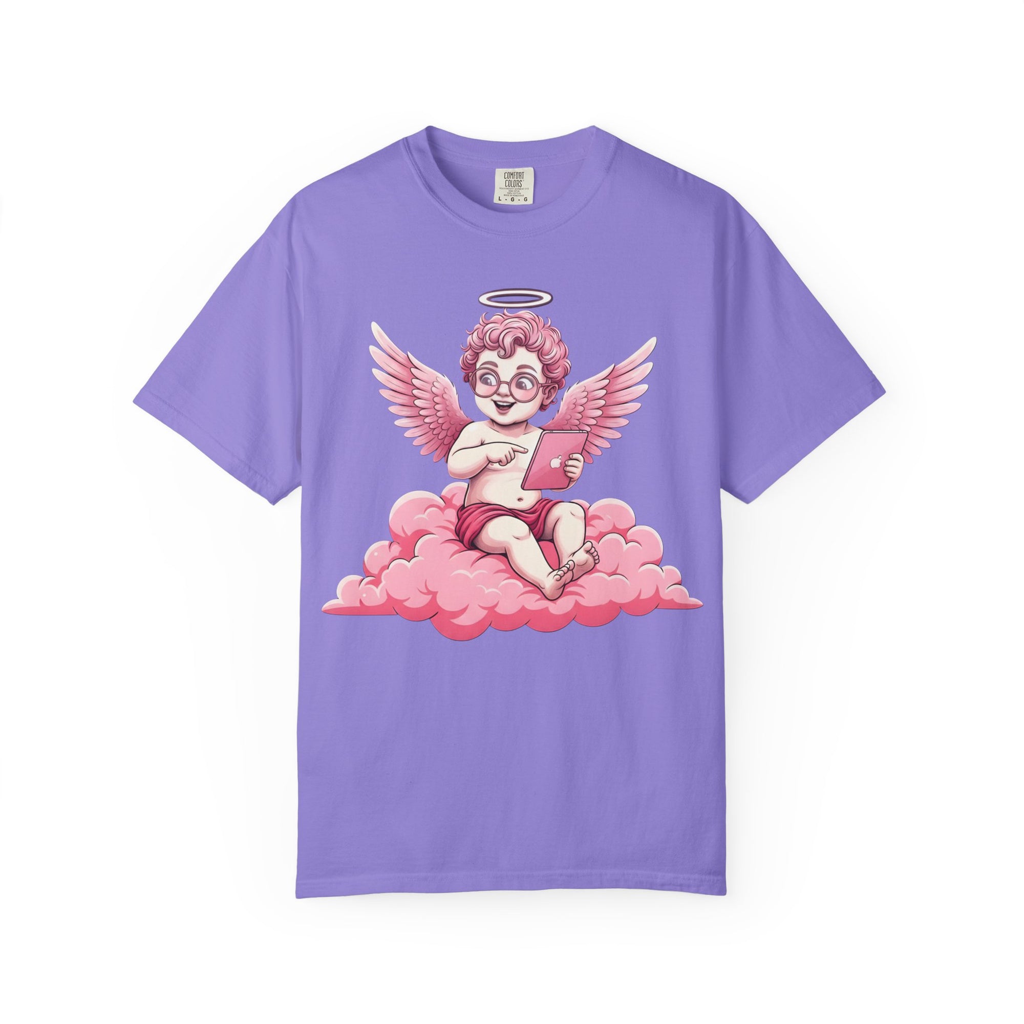 Pink Cherub Graphic T-Shirt | Vintage Cupid Art, Unisex Cotton Tee