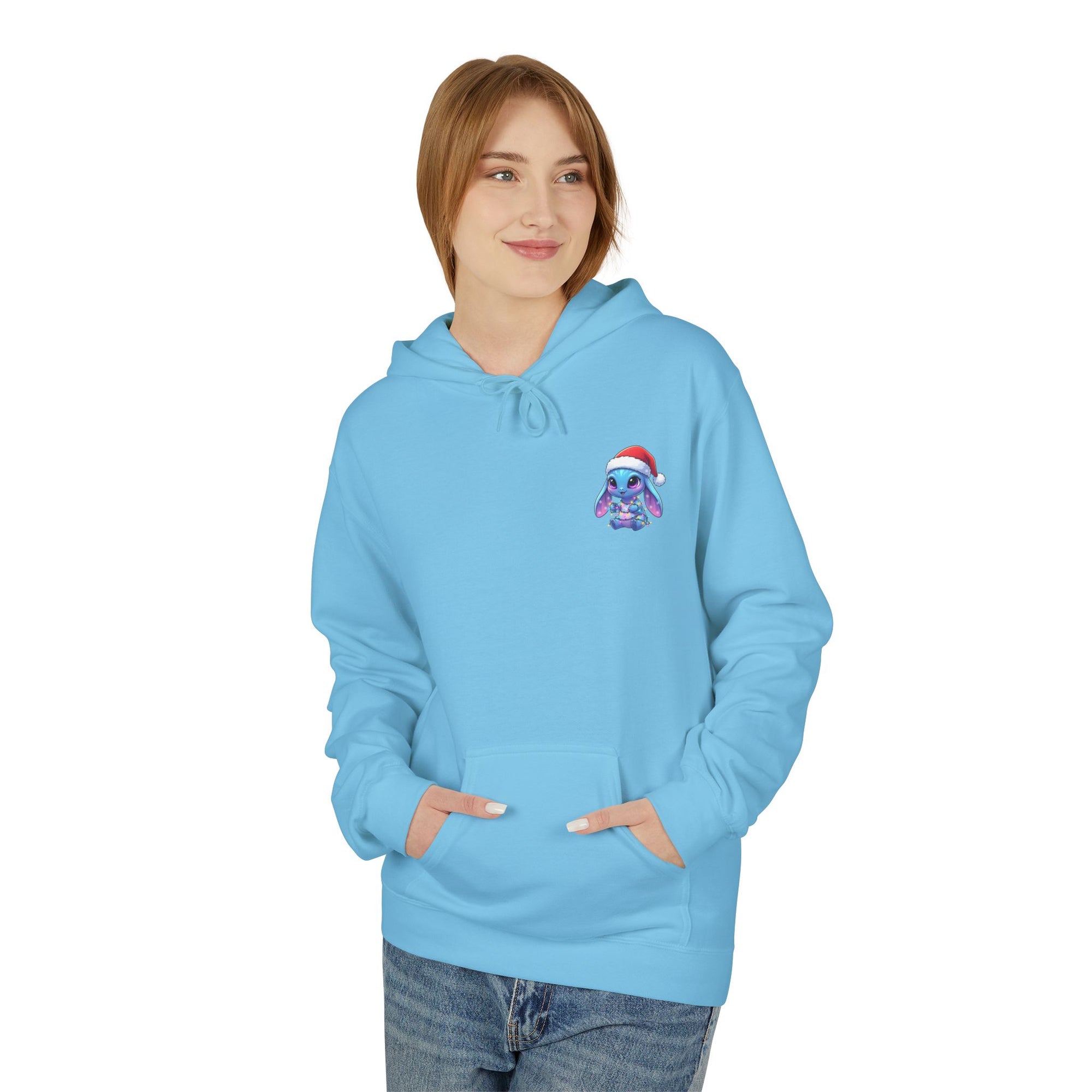 Cute Alien Christmas Hoodie | Blue Monster Holiday Sweatshirt | Fun Unique Gift