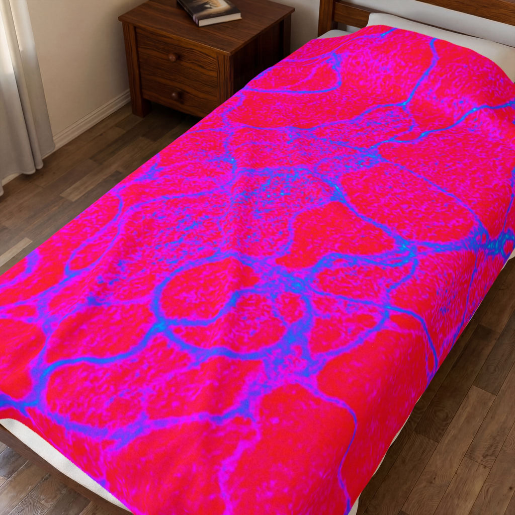 Colorful Plush Blanket | Cozy Velveteen Throw | Modern Home Decor