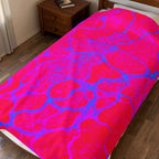 Colorful Plush Blanket | Cozy Velveteen Throw | Modern Home Decor