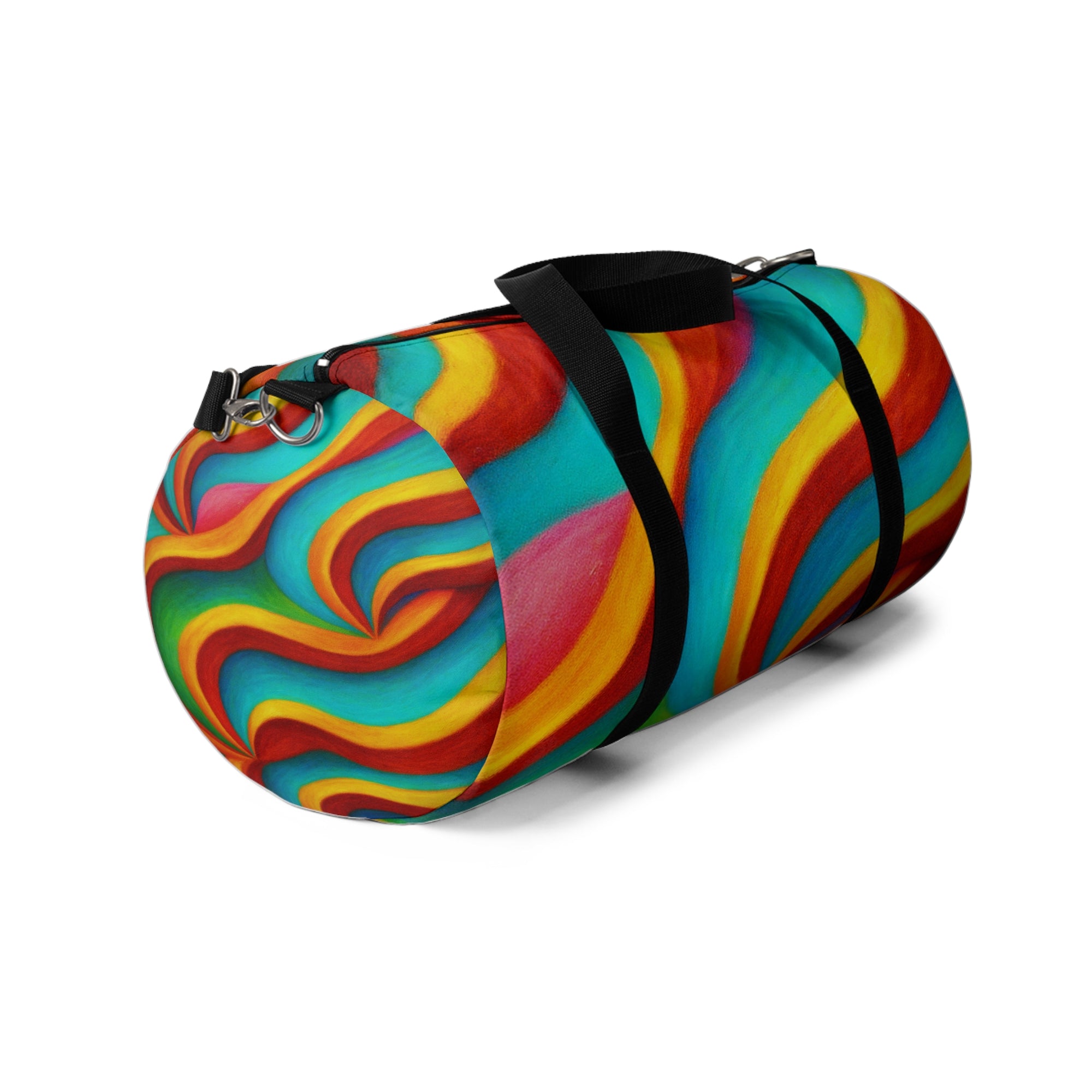 Retro Swirl Duffel Bag | Colorful Travel & Gym Weekender