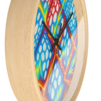 Geometric Wall Clock | Colorful Cube Pattern Clock | Modern Home Decor
