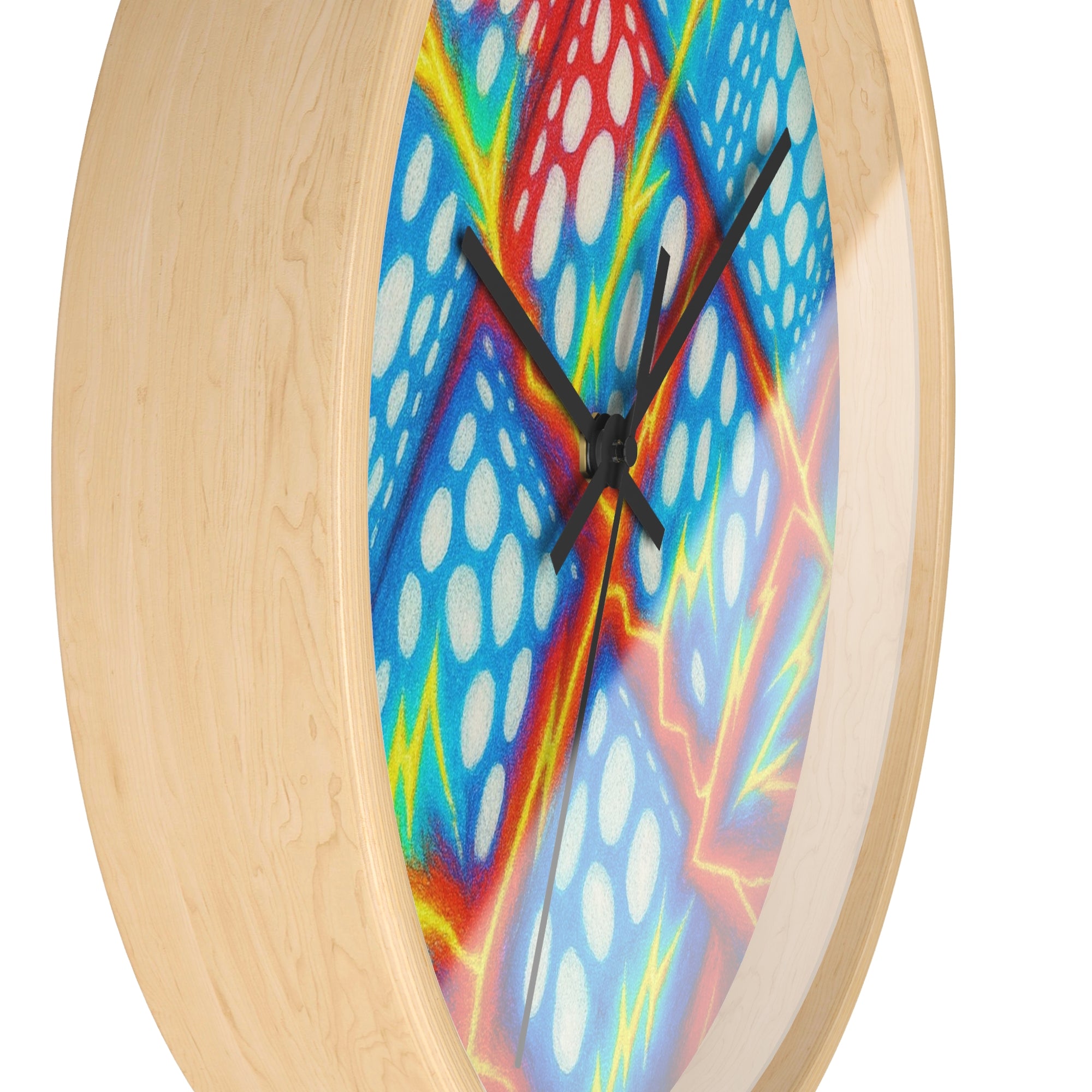 Geometric Wall Clock | Colorful Cube Pattern Clock | Modern Home Decor