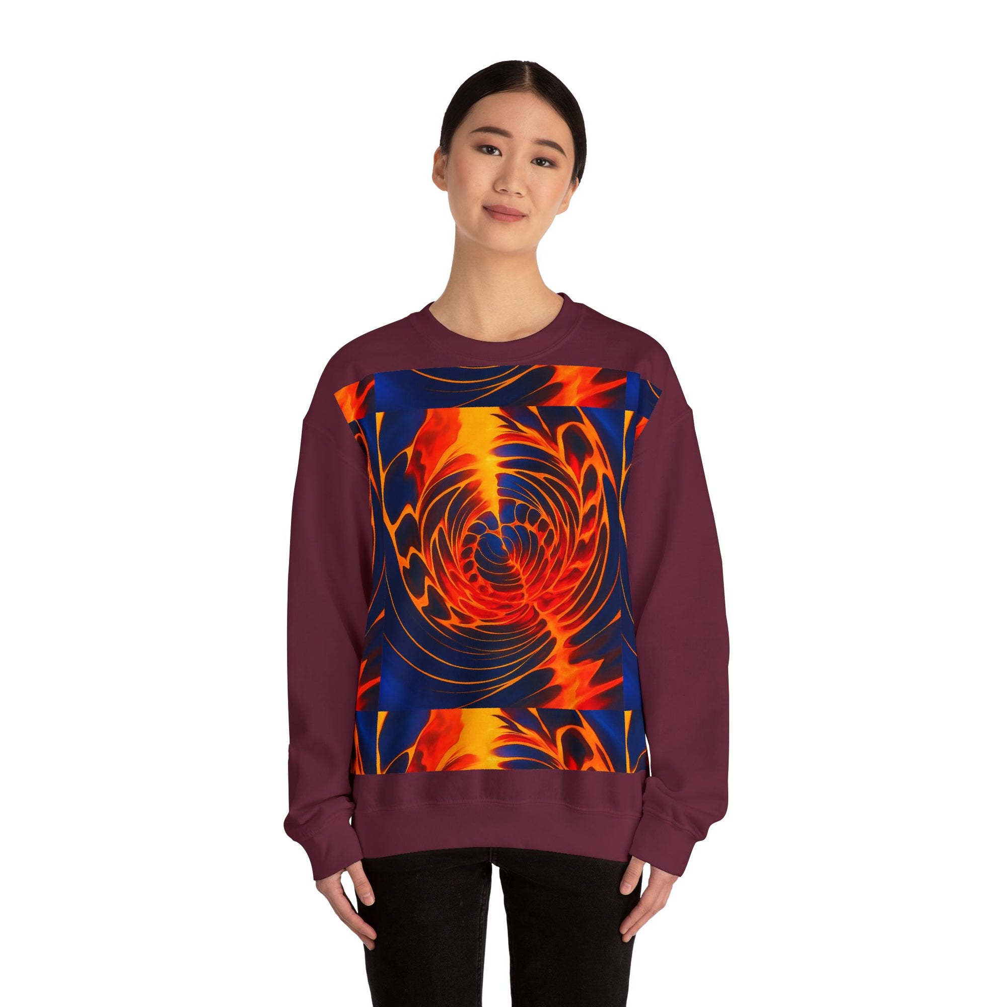 Colorful Swirl Art Sweatshirt | Unisex Graphic Crewneck