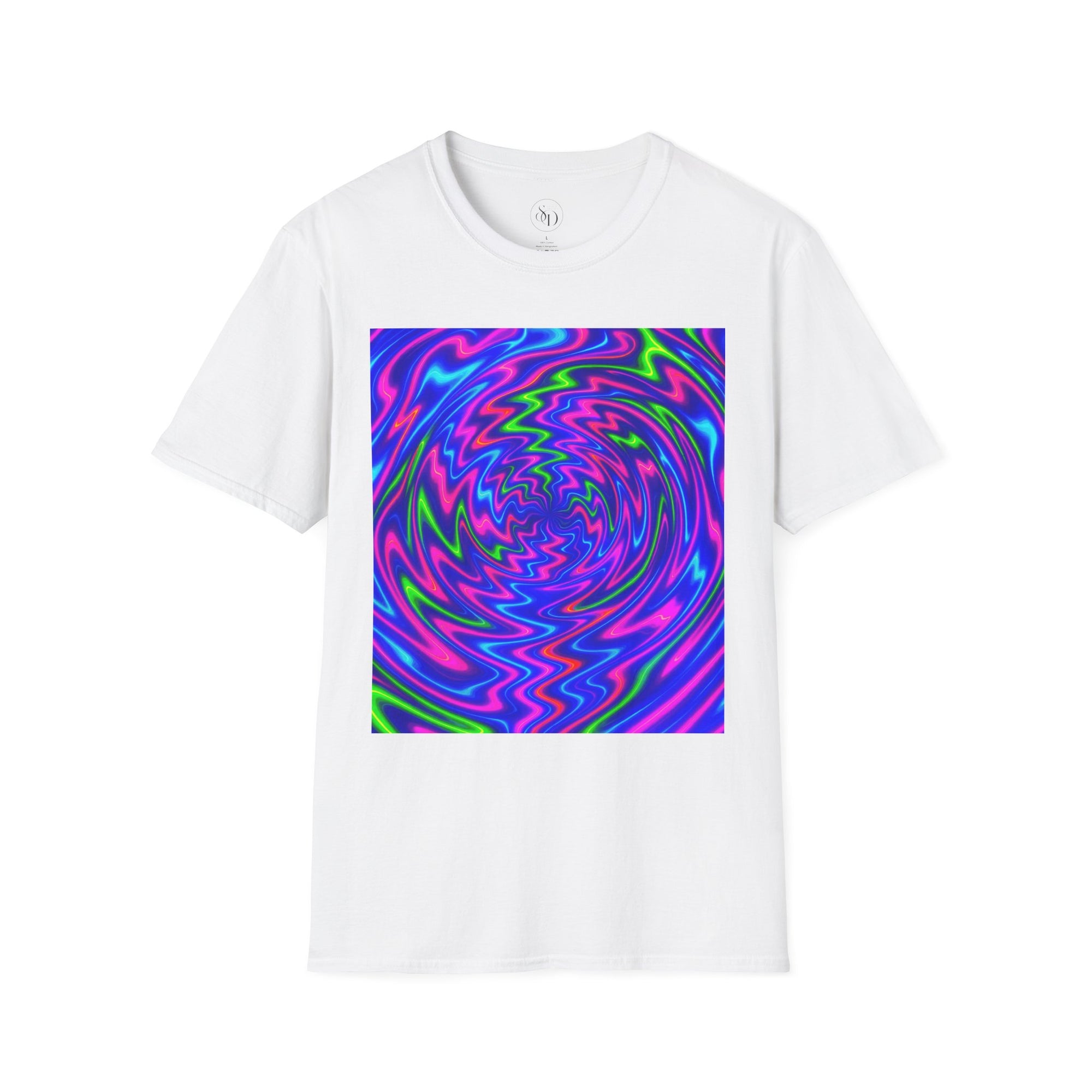 Psychedelic Swirl T-Shirt | Neon Trippy Vortex Tee