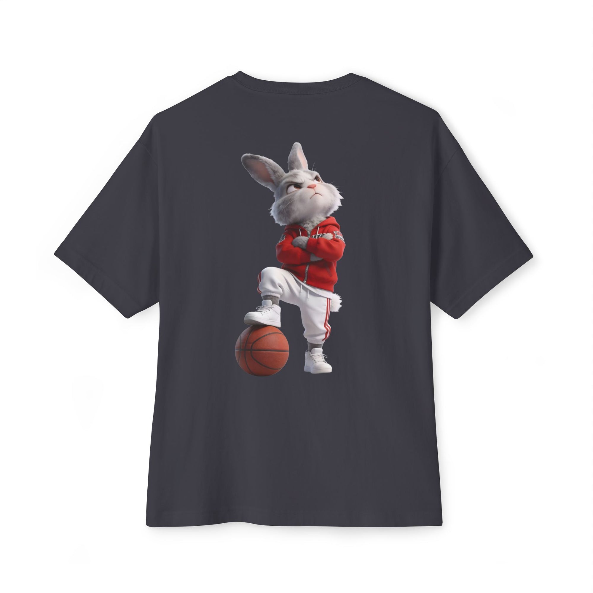 Oversized | Bunny Basketball Player Tee | Rabbit Hoop Graphic Tee