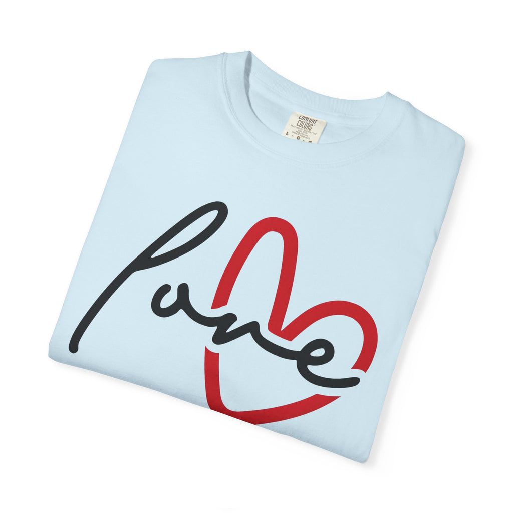 Love Script Heart T-Shirt, Minimalist Valentine's Tee