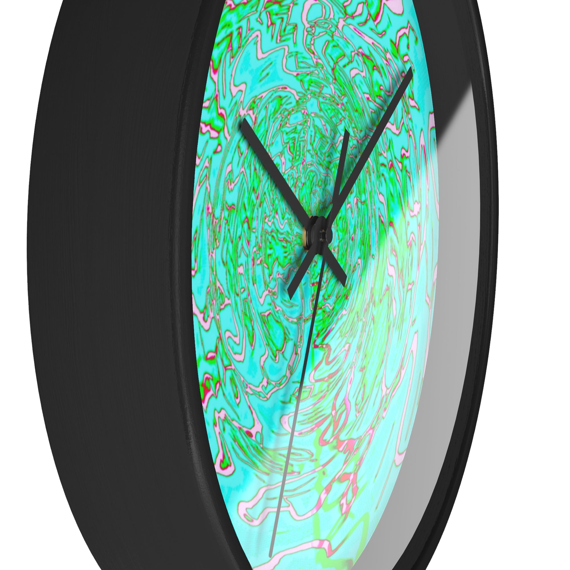 Green Abstract Wall Clock | Modern Silent Clock