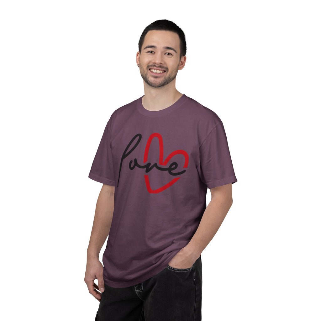 Love Script Heart T-Shirt, Minimalist Valentine's Tee