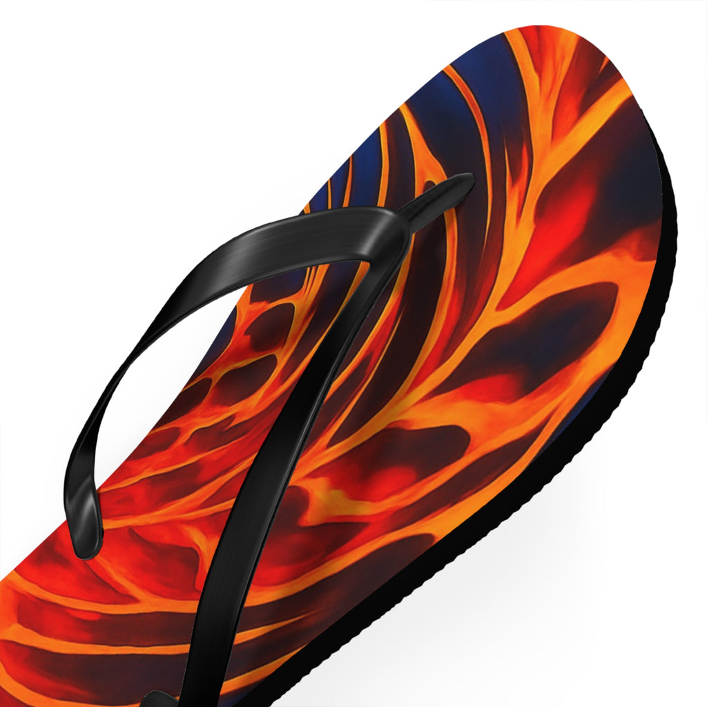 Vibrant Flame Flip Flops | Colorful Summer Beach Sandals