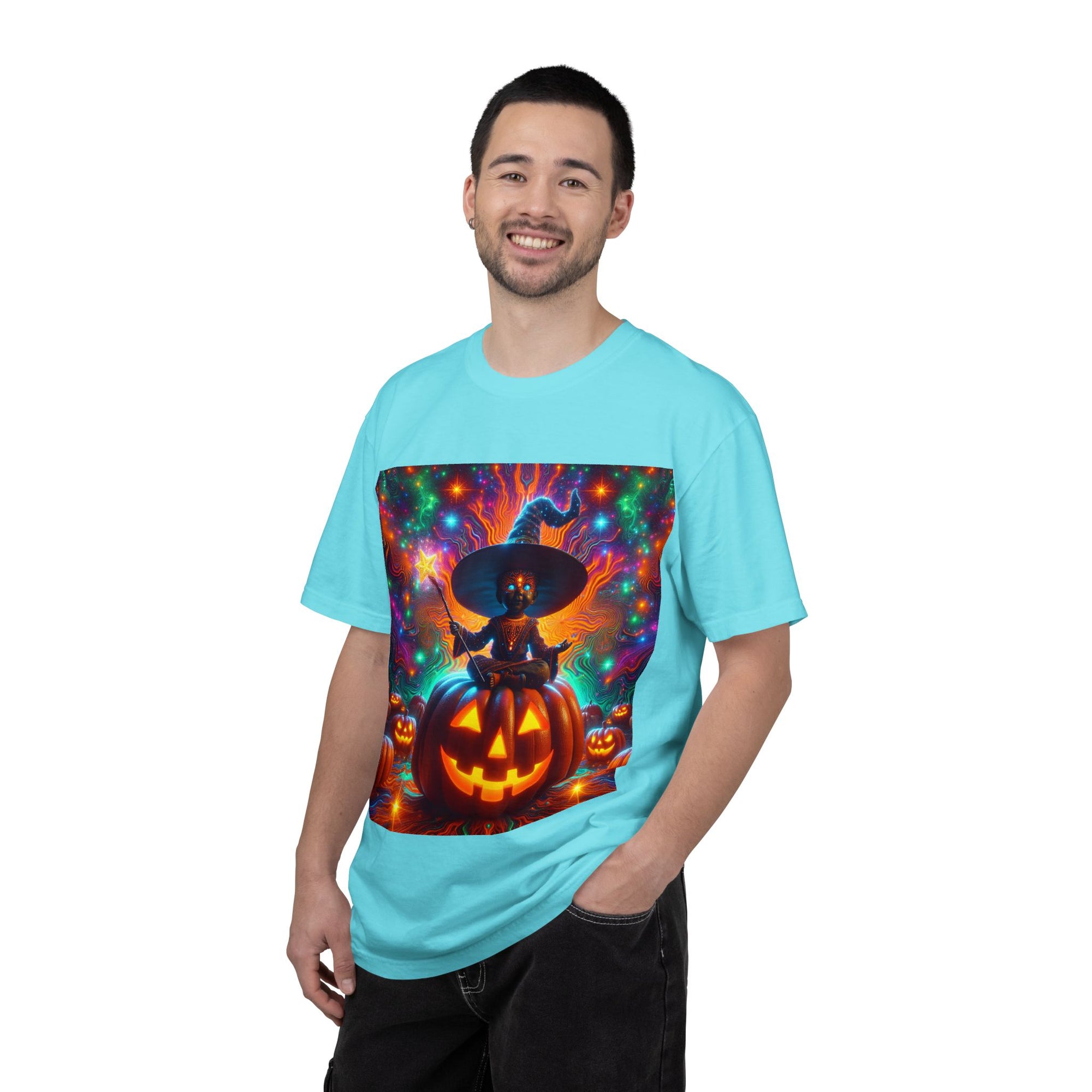 Vibrant Halloween Witch T-shirt, Unisex Casual Tee for Fall, Trick or Treat Gift, Spooky Party Wear, Witchy Style Clothing