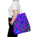 Neon Psychedelic Tote | Colorful Swirl Art Bag