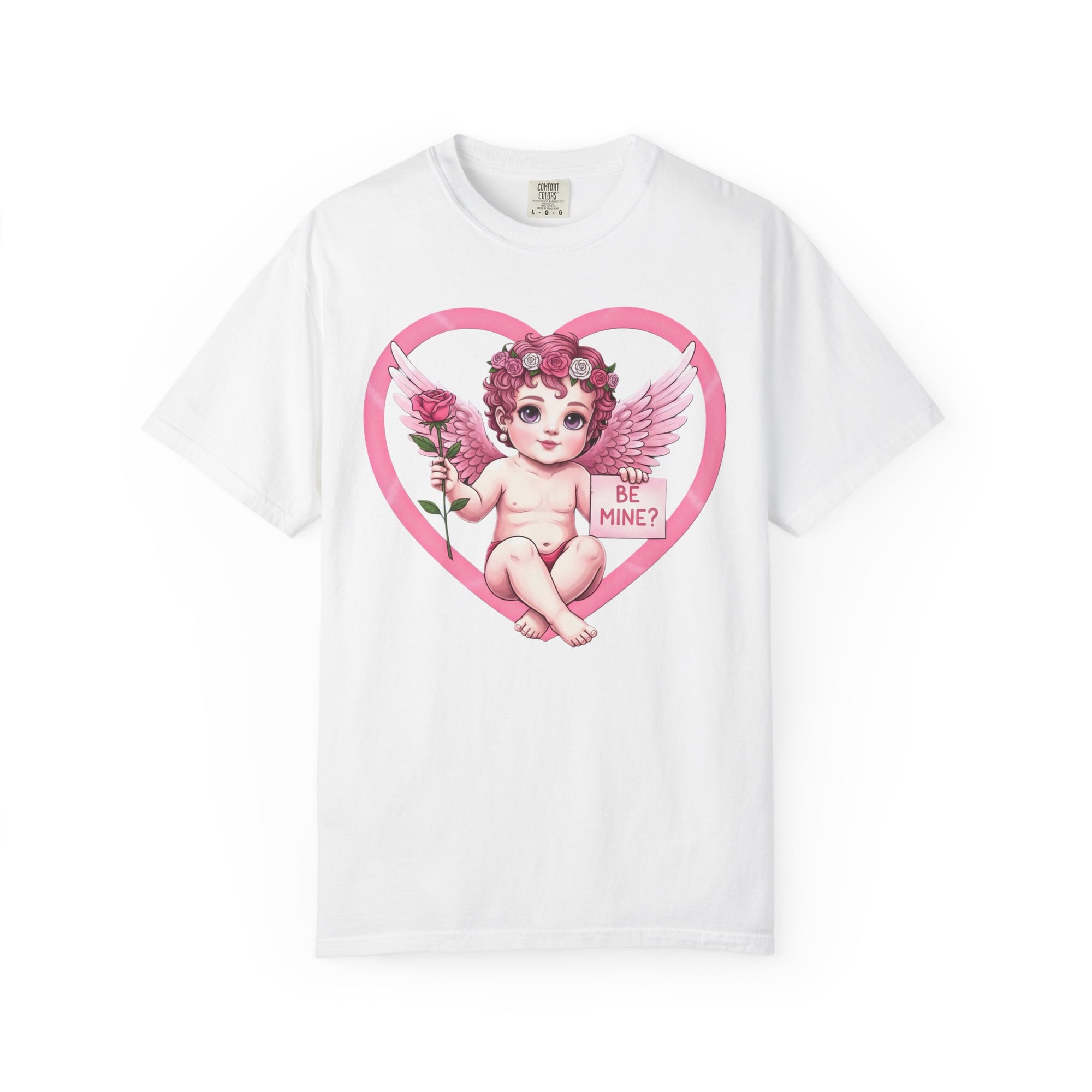 Cherub Graphic T-Shirt | Pink Cupid Heart Art Unisex Cotton Tee