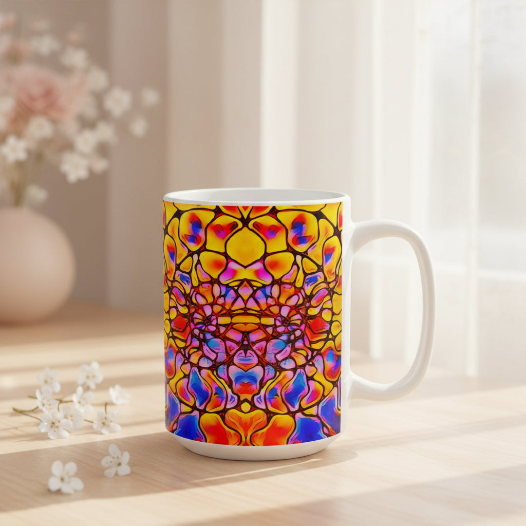 Bold Abstract Mug | Colorful Ceramic Coffee Cup | Modern Kitchen Decor