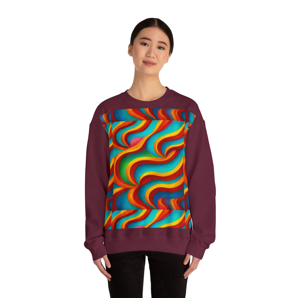 Colorful Swirl Crewneck Sweatshirt | Cozy Unisex Pullover