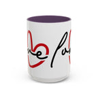 Romantic Love Mug | Heart Script Coffee Cup