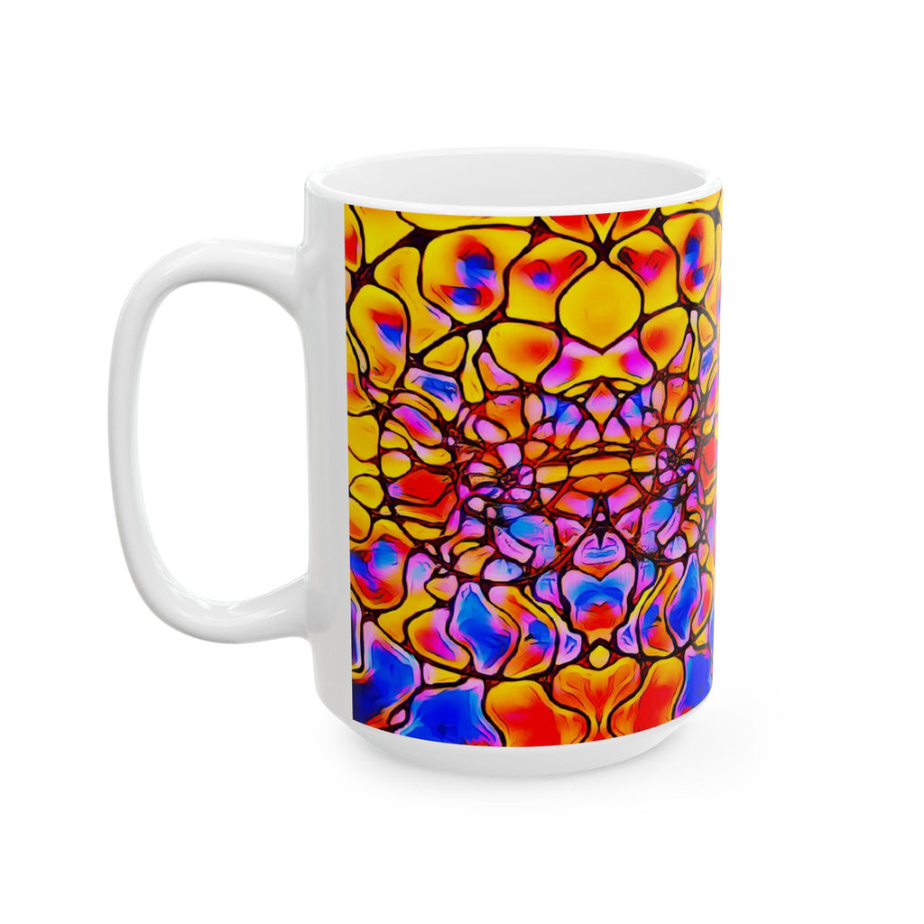 Bold Abstract Mug | Colorful Ceramic Coffee Cup | Modern Kitchen Decor