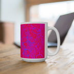 Pink Abstract Mug | Ceramic Coffee Cup | Modern Aesthetic Gift