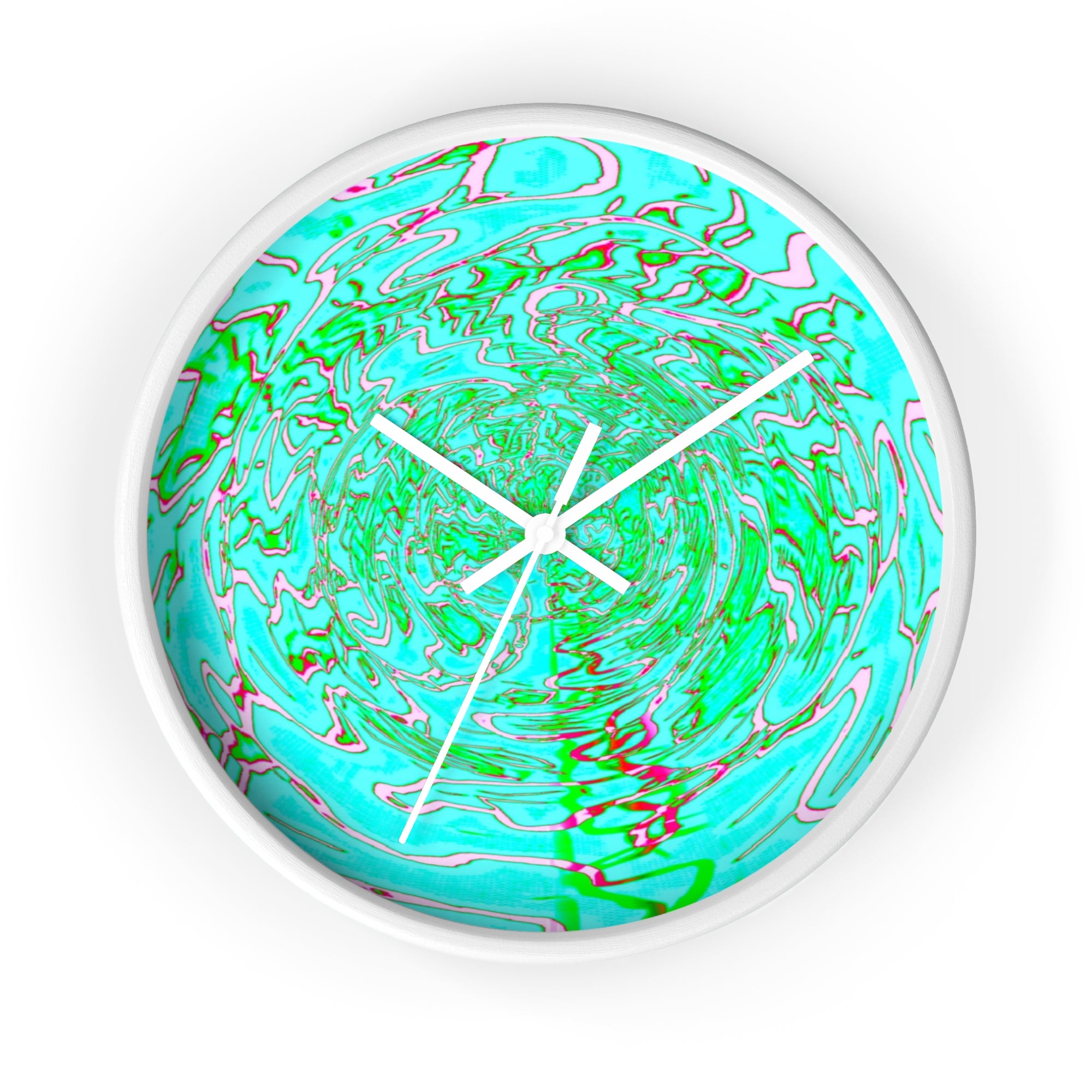 Green Abstract Wall Clock | Modern Silent Clock