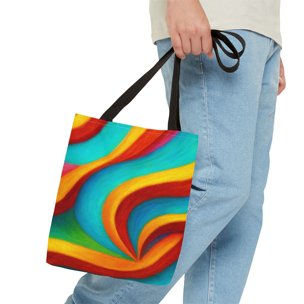 Colorful Swirl Tote Bag | Abstract Rainbow Shopping Bag | Reusable
