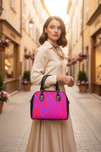 Hot Pink Psychedelic Handbag | Bold Statement Shoulder Bag