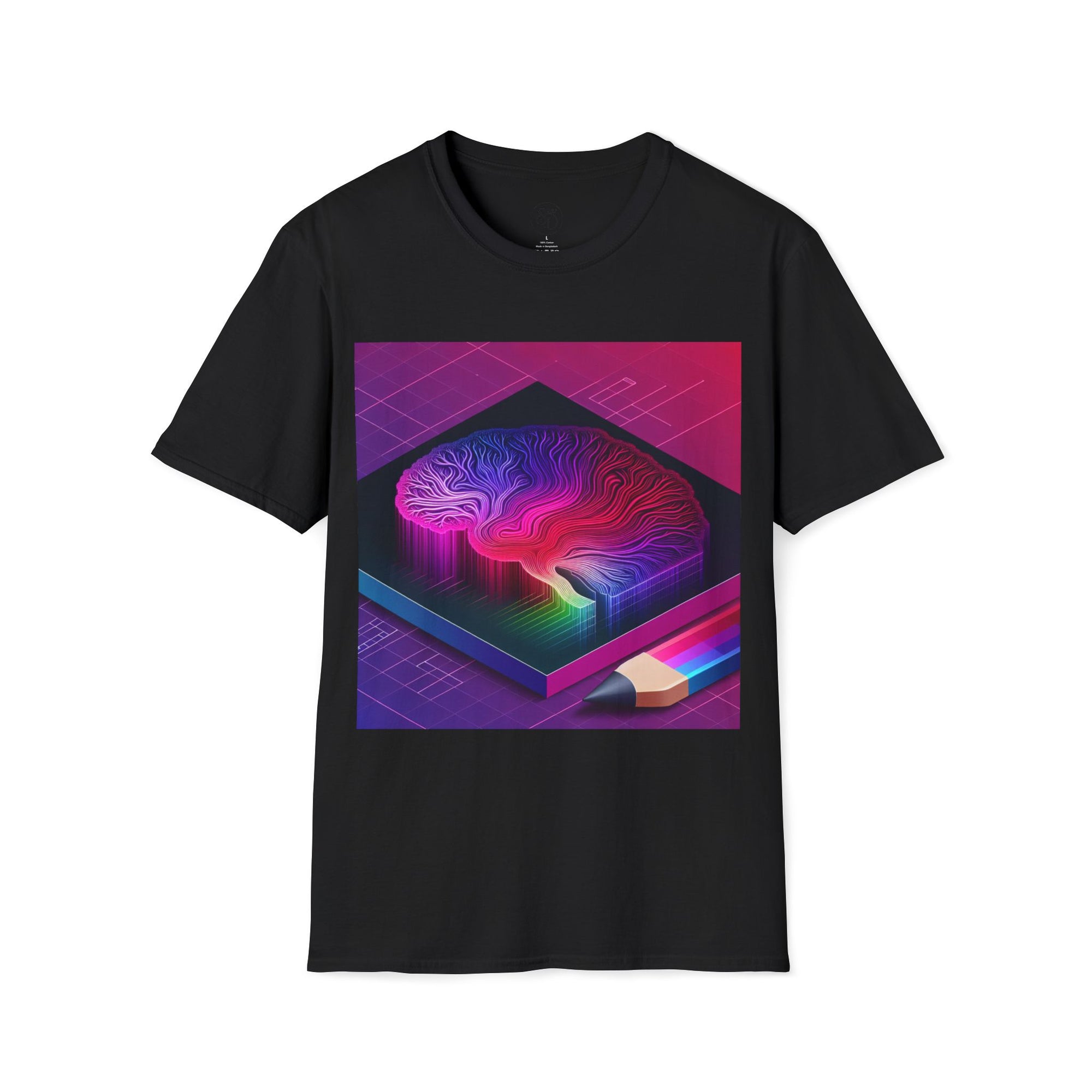 Abstract Neon Art Unisex T-Shirt | Vibrant Print on Demand Tee | Colorful Graphic Top | Modern Streetwear Shirt for Men & Women