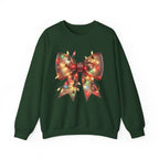 Christmas Bow Sweatshirt | Holiday Lights Crewneck