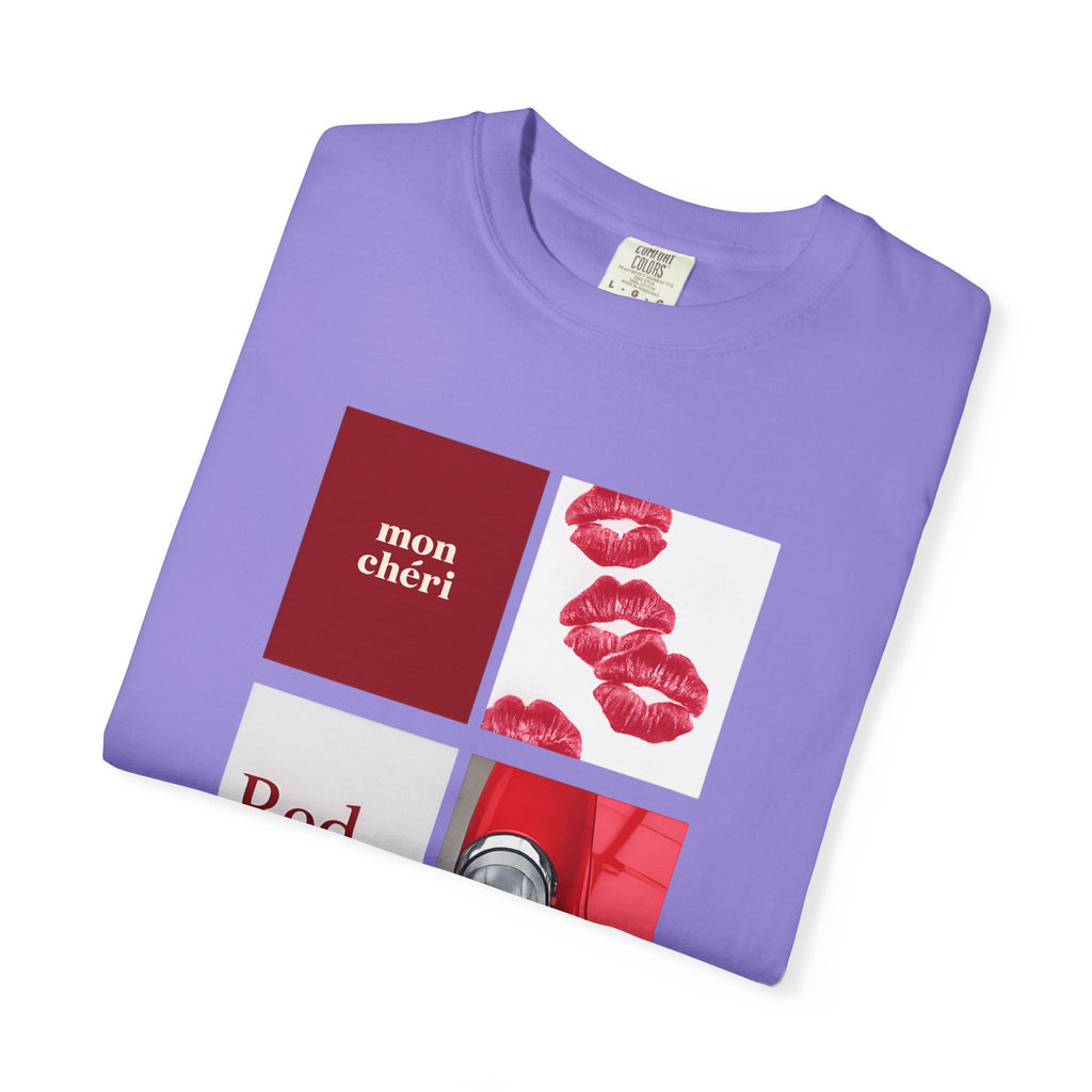 Cotton T-Shirt | Mon Chéri Aesthetic Kiss, Car Print