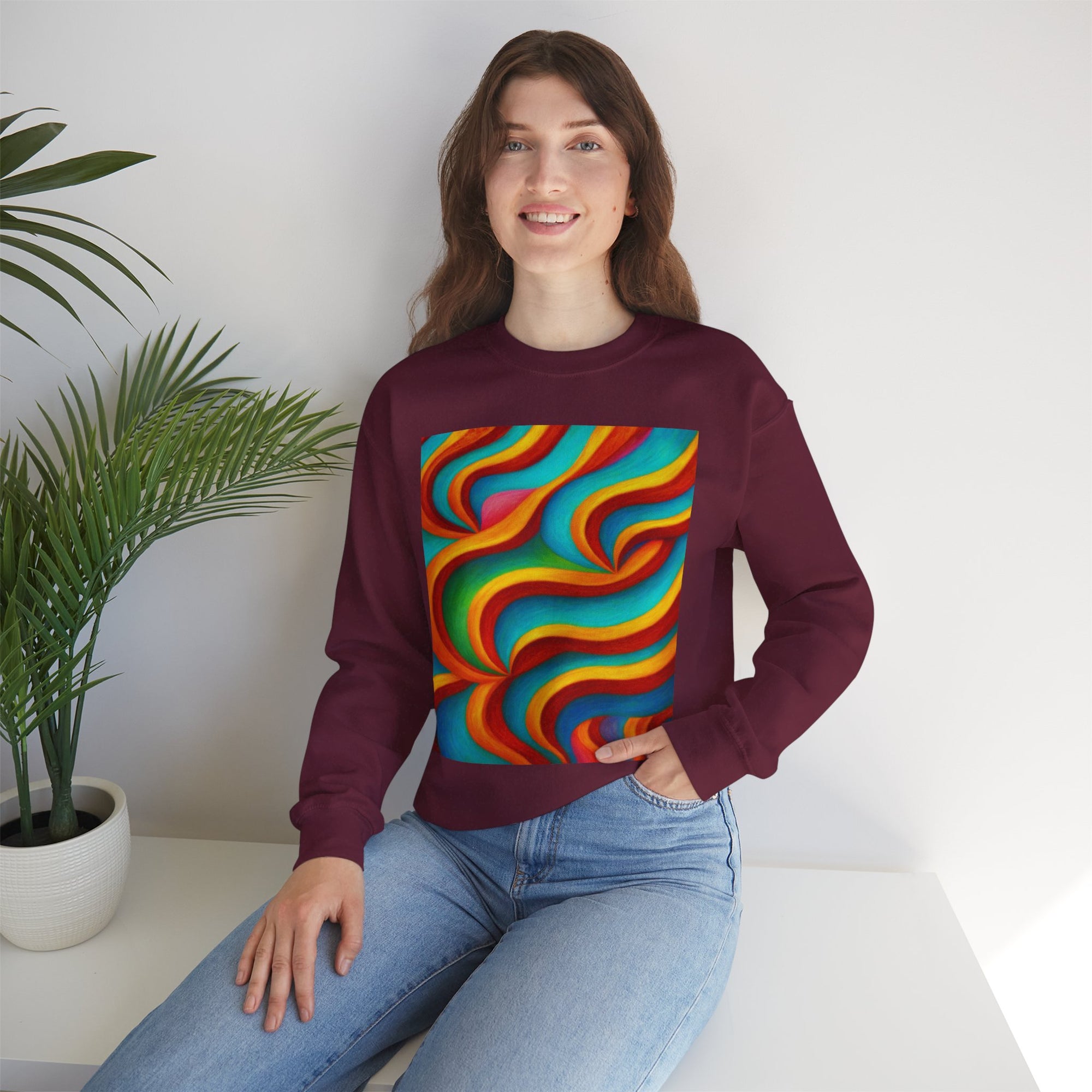 Colorful Swirl Sweatshirt | Cozy Unisex Crewneck