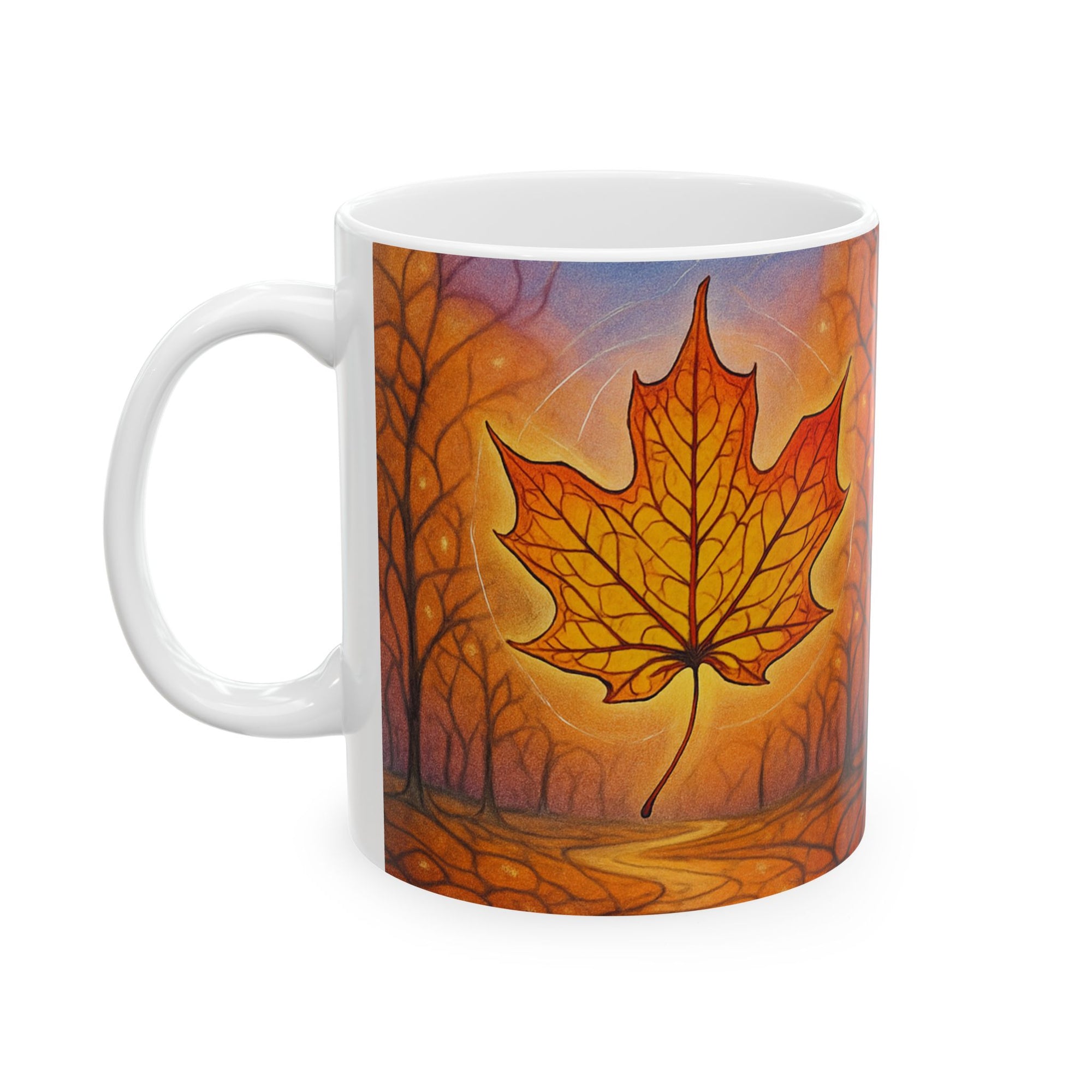 Sip in seasonal style with this colorful autumn leaves ceramic mug, perfect for cozy mornings, fall décor, and thoughtful autumn gifts
