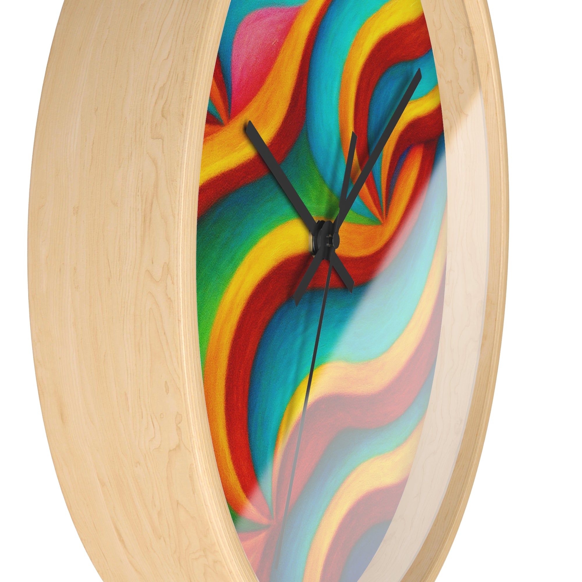 Colorful Wall Clock | Modern Rainbow Clock | Silent Home Decor