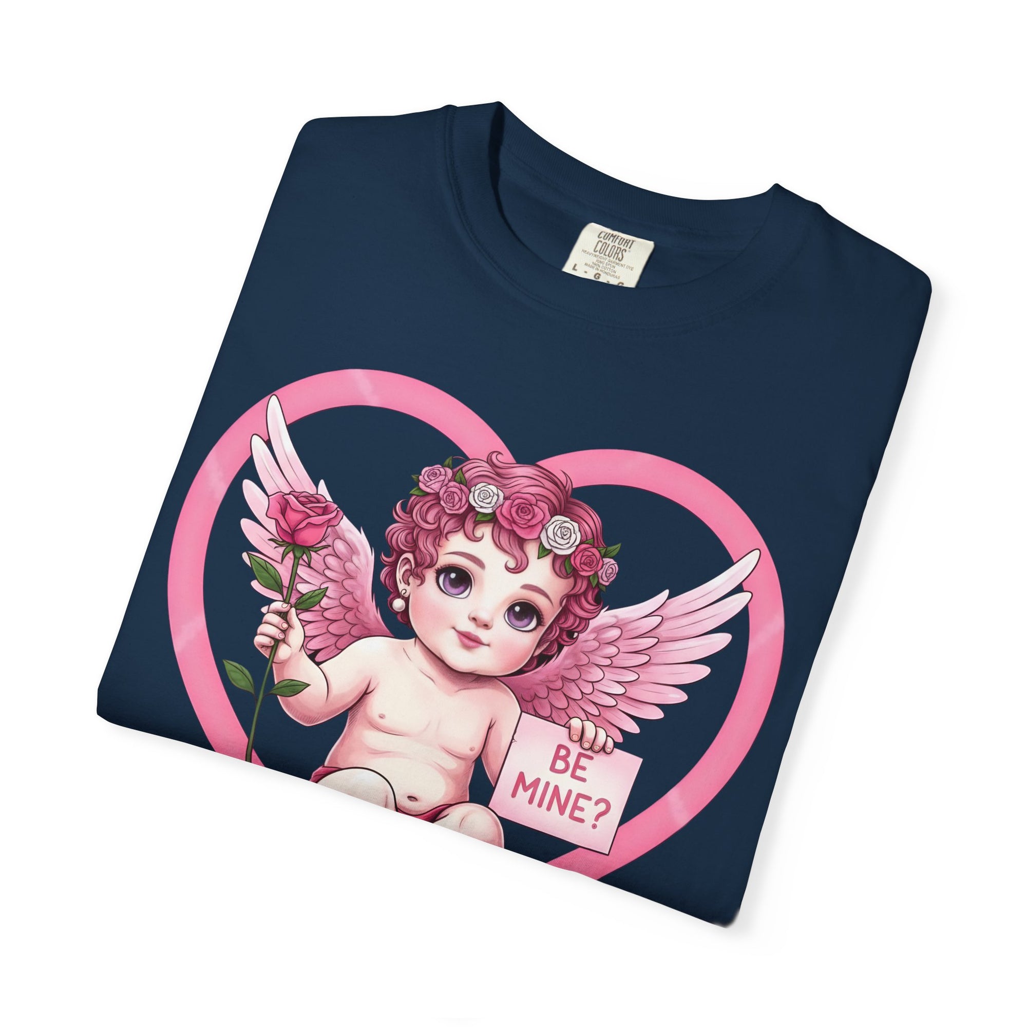 Cherub Graphic T-Shirt | Pink Cupid Heart Art Unisex Cotton Tee