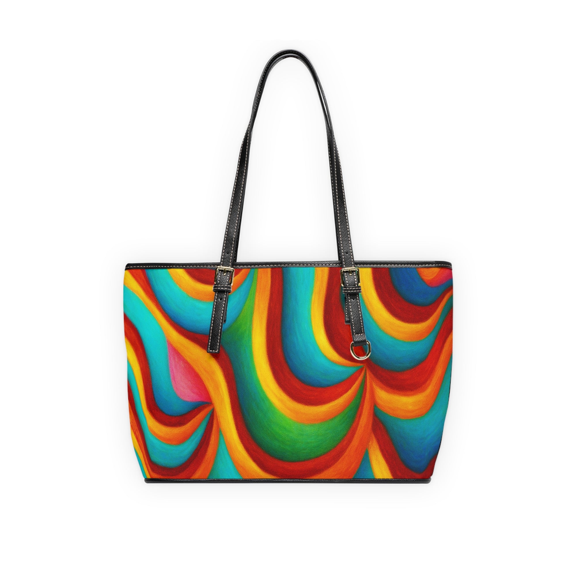 Color Wave Tote Bag | Vibrant Abstract Aesthetic Shopper